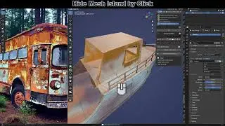 Hide Mesh Island by Click in Blender