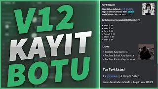 DİSCORD KAYIT BOTU! | FULL ÖZELLİK