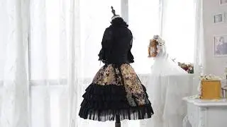 Doris Night -The Night Rose- Gothic Lolita Skirt and Vest