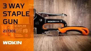 WOKIN INDUSTRIAL HEAVY DUTY 3 WAY STAPLE GUN & TACKER SET