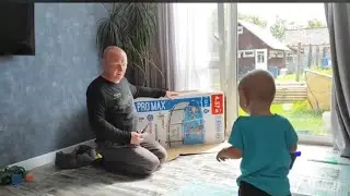 Распаковка и установка каркасного бассейна.