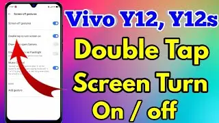 Vivo y12 Double Tap Screen On Off | Vivo y12 Double Tap Setting