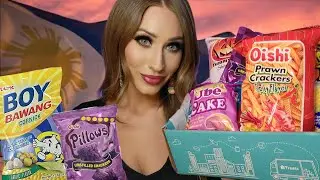 ASMR Trying Popular Filipino Snacks! 🇵🇭🦐🌽🍪 *Mukbang* (eating sounds, crinkling, tapping)