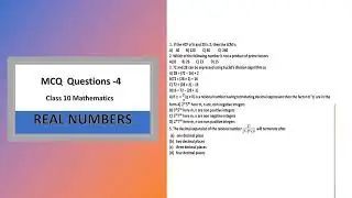 real numbers MCQS -4
