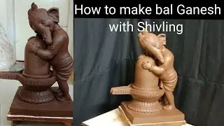 How to make bal Ganesh with Shivling #balganesha #balganesha making