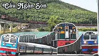 Tổng Hợp Các Chuyến Tàu Chở Hàng Và Khách Qua Khúc Cua Cực Đẹp Ở Cầu Ngân Sơn Trên Tuyến Đường ...👇