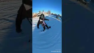 Freezing my hands off behind a Jeep Gladiator,  trying to snowboard around the neighborhood!