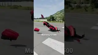Muscle Cars Vs. Semi Truck In Beamng