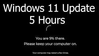 Windows 11 Update Screen REAL COUNT 5 hours 4K Resolution(2024)