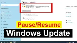 How to Pause/Resume Windows Update | Turn ON/OFF Windows Update | pause update more than 5 week