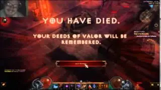 Diablo 3 Hardcore Death with Webcam Reaction
