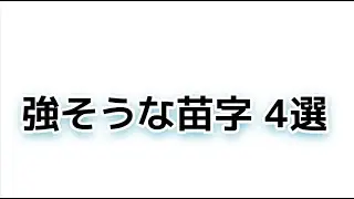 強そうな苗字 4選