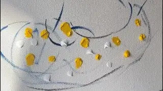 Abstract acrylic painting tutorial on canvas|Real time video