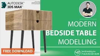 3ds Max Modern Bedside Modelling and Free Download 3d Model 0001 Part 1