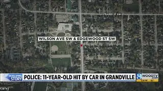 11-year-old hit by vehicle, Grandville police say