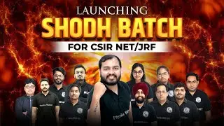 Launching SHODH Batch For Researchers | Most Awaited CSIR NET/JRF Batch Launch 