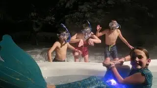 Hot Tub Challenge 2016 | Family Vlog | Mermaid in the Snow!