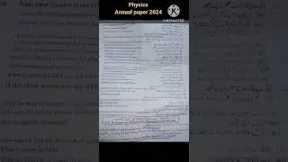 10 class Physics/ Annual paper 2024......