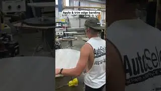 Making a laminate top for a gas lift standing desk #shorts