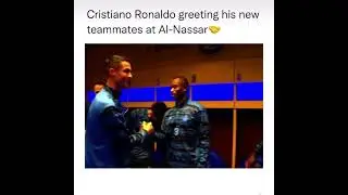 Cristiano Ronaldo meeting his new teammates at Al Nassar #ronaldo #alnassrfc #alnasser #shorts