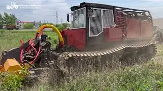 Самоходный гусеничный ротоваторный комплекс ТЛП-4М-038 ГСТ ПРО с почвенной фрезой Mericrusher