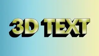 Photoshop Dersleri | 3D Yazı Efekt | Photoshop Tutorials | 3D Text Effect