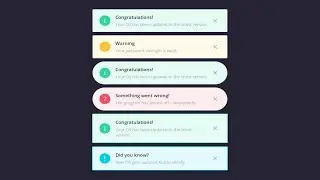 Alert Notification Messages and Toast Messages In  CSS || Simple Toast Messages || Flash Messages