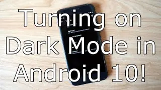 How to enable Dark Mode in Android 10