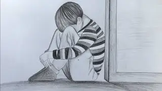 sad boy drawing for beginners fake sketch 111