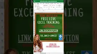 FREE Excel Class‼️ 