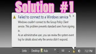 How to Fix Group Policy Client Service Error (Windows 8.1) Solution #1