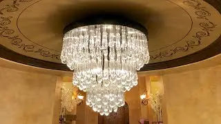 Installing Restoration Hardware'sTeardrop Glass Chandelier 43 inch