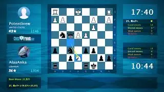 Chess Game Analysis: Potentbrew - AlaaAnka : 0-1 (By ChessFriends.com)