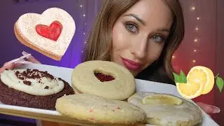 ASMR Valentine's Crumbl Cookies!! ❤️🍪 *Mukbang*