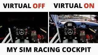 Virtual Combined With Real - Sim Racing Cockpit - Fanatec Triple Screen - Assetto Corsa Competizione