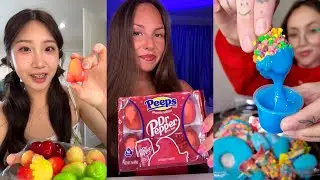TIKTOK Candy Mukbang Compilation #2 | Wax Candy, Candied Fruit, Licorice, Crystal Candy & More!