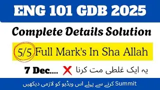 Eng 101 GDB Correct Solution 2025 | Eng 101 gdb solution Fall 2025 | 