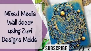 Mixed Media Wall Decor Using Newly Launched @DesignWithZuri Moulds | DIY Home Decor Tutorial #diy