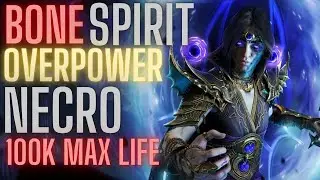 Bone Spirit Overpower Necromancer 100k Life: Tormented Bosses, Tier 8 Hordes and Build (Diablo 4)