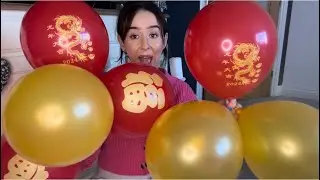 Blowing up 2024 year of the dragon Chinese new year balloons 🐲🐉