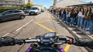 JE VAIS A L'ÉCOLE EN MT09 📚🔥