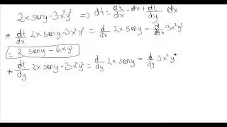 Diferencial Total de  2xseny -3x^2y^2