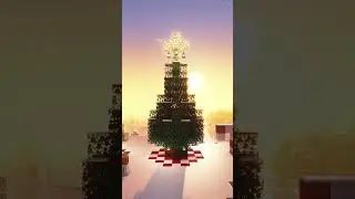 Minecraft Christmas Tree. Merry Christmas! #shorts  #christmas #christmastree #minecraft