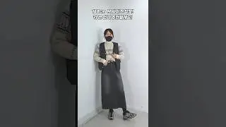 👍S-XL 완벽 하체커버 흑청 데님롱스커트