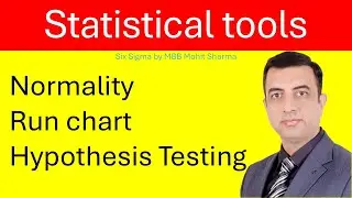 Easily Learn statistical tools with industry examples | Hypothesis testing Normality, Run chart