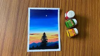 Easy poster colour drawing 😍#drawingtutorial