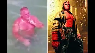 Badly sunburned Florida swimmer | Hellboy Swimmer Viral Video
