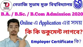 Documents Required For Online Application for NSOU BDP Admission 2020