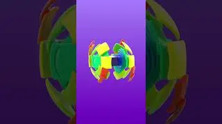 Colorful letter H built in Cinema4D 
