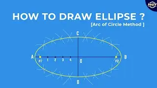 How to draw ellipse by using the arc of circle method || Mech geeks YouTube channel